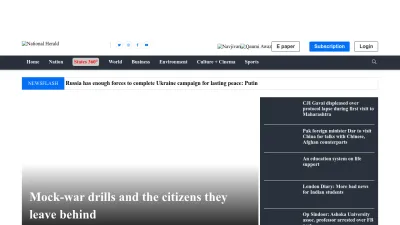 Screenshot of Nationalheraldindia.com
