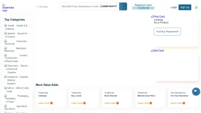 Screenshot of Tradeindia.com