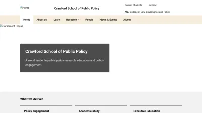 Screenshot of Crawford.anu.edu.au