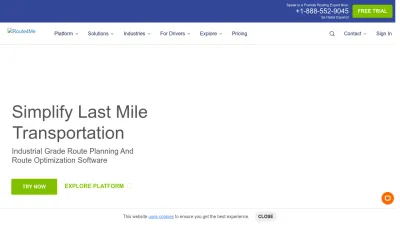 Screenshot preview of route4me.com