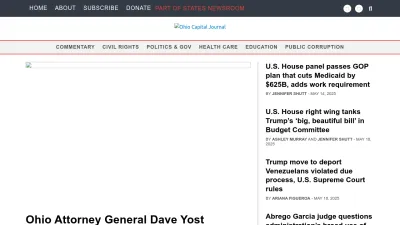 Screenshot of Ohiocapitaljournal.com