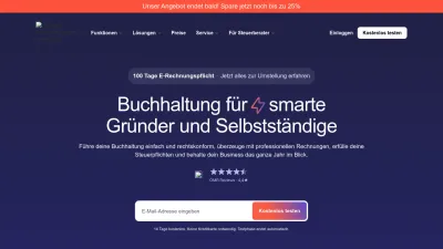 Screenshot of Sevdesk.de