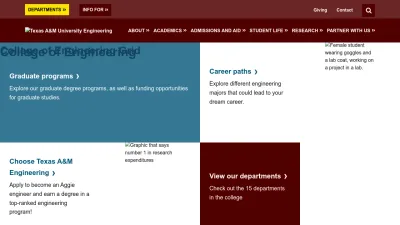 Screenshot of Engineering.tamu.edu