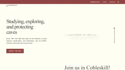 Screenshot of Caves.org