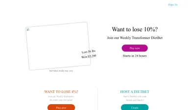 Screenshot preview of dietbet.com
