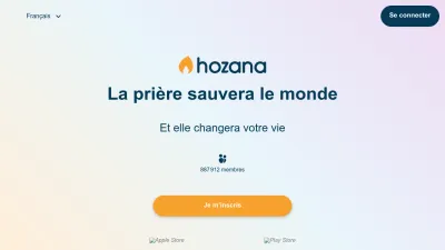 Screenshot of Hozana.org