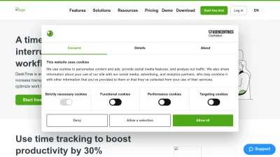 Screenshot of Desktime.com