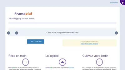 Screenshot of Framapiaf.org