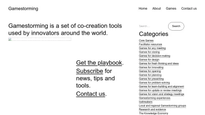 Screenshot of Gamestorming.com