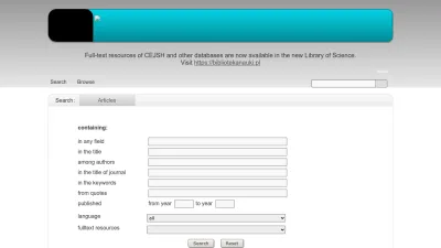 Screenshot preview of cejsh.icm.edu.pl