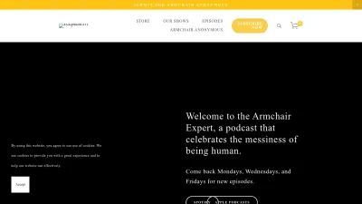 Screenshot of Armchairexpertpod.com