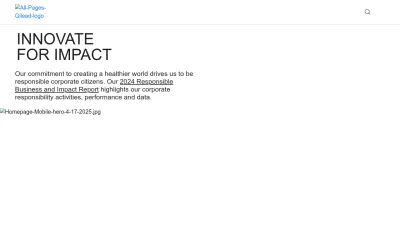 Screenshot of Gilead.com
