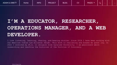 Screenshot of Adamdjbrett.com