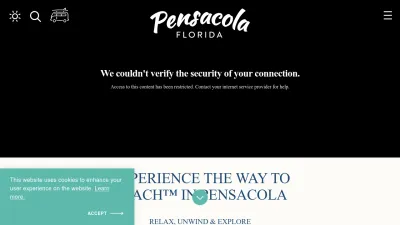Screenshot of Visitpensacola.com
