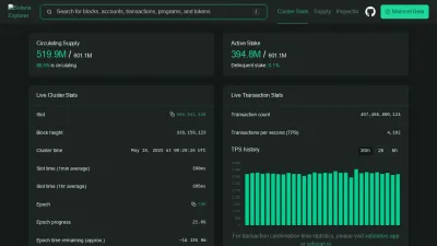 Screenshot of Explorer.solana.com