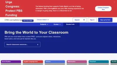 Screenshot of Pbslearningmedia.org