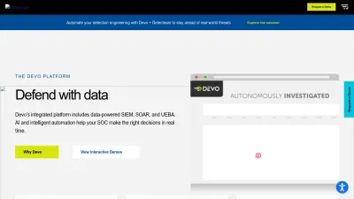 Screenshot of Devo.com