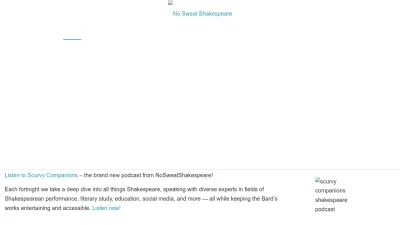 Screenshot of Nosweatshakespeare.com