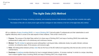 Screenshot of Agiledata.org