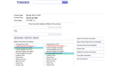 Screenshot of Timebie.com