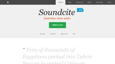 Screenshot of Soundcite.knightlab.com