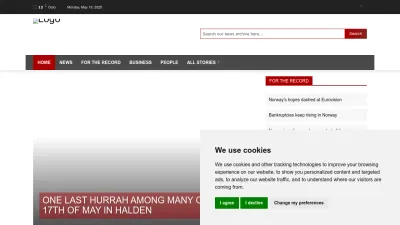 Screenshot of Newsinenglish.no