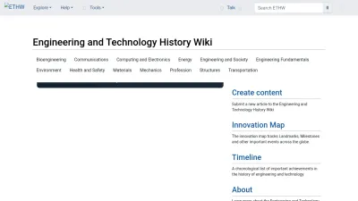 Screenshot preview of ethw.org