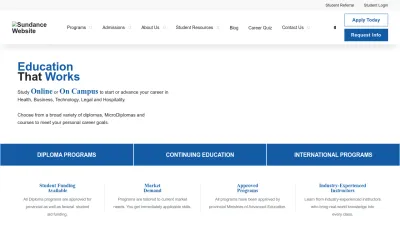Screenshot of Sundancecollege.com