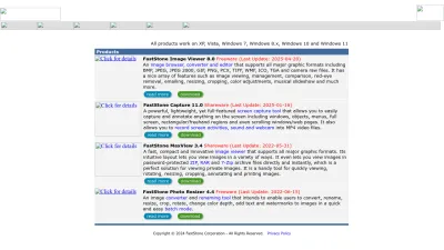 Screenshot of Faststone.org
