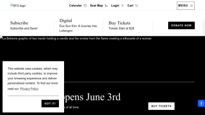 Screenshot of Sfopera.com