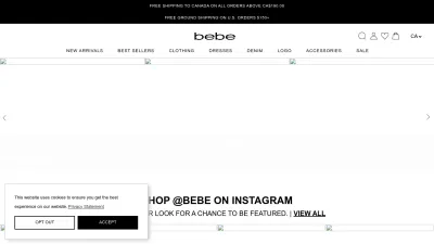 Screenshot of Bebe.com