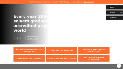 Screenshot of Abet.org