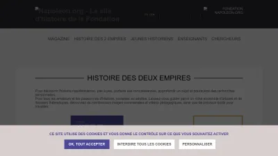 Screenshot of Napoleon.org