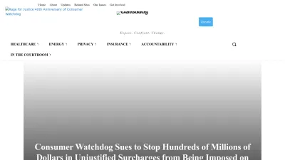 Screenshot of Consumerwatchdog.org
