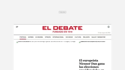 Screenshot of Eldebate.com