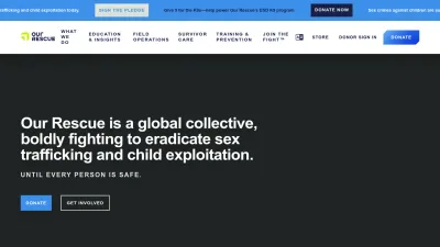 Screenshot of Ourrescue.org