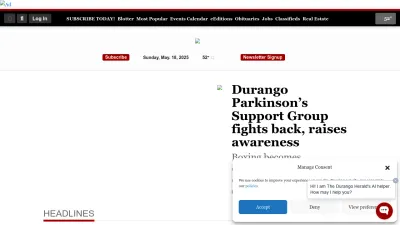 Screenshot of Durangoherald.com