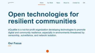 Screenshot preview of equalit.ie
