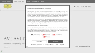 Screenshot of Deutschegrammophon.com