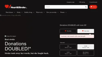 Screenshot of Heartandstroke.ca