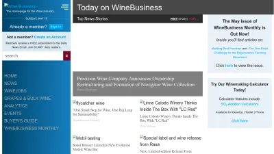 Screenshot of Winebusiness.com