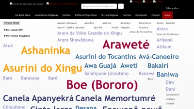 Screenshot preview of pib.socioambiental.org