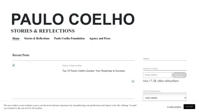Screenshot of Paulocoelhoblog.com