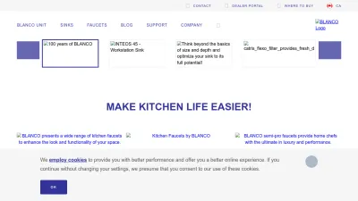 Screenshot of Blanco.com