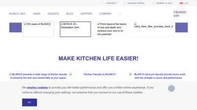 Screenshot preview of blanco.com