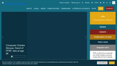 Screenshot of Ffrf.org