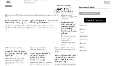 Screenshot of Whitehotmagazine.com