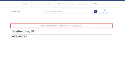 Screenshot of Dc.gov