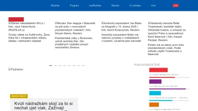 Screenshot of Rozhlas.cz