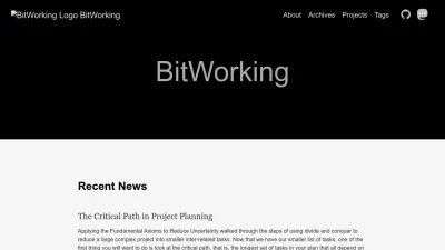 Screenshot of Bitworking.org
